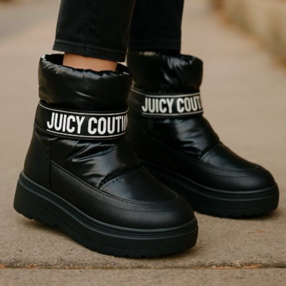 NWT Juicy Couture Black Veronica Winter Platform Ankle BOOT SZ-7 - Picture 1 of 7